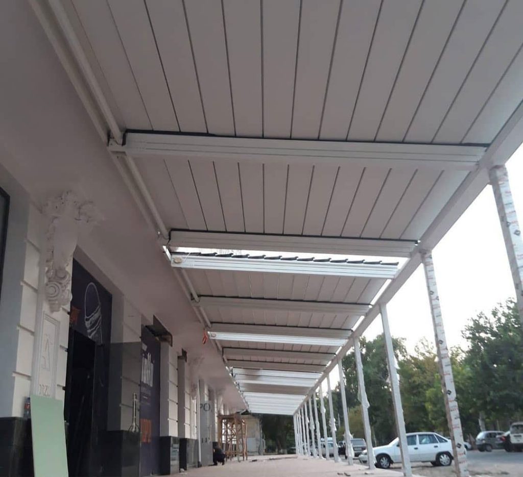 Rolling Roof Eğimli Açılır Alüminyum Panel Tavan